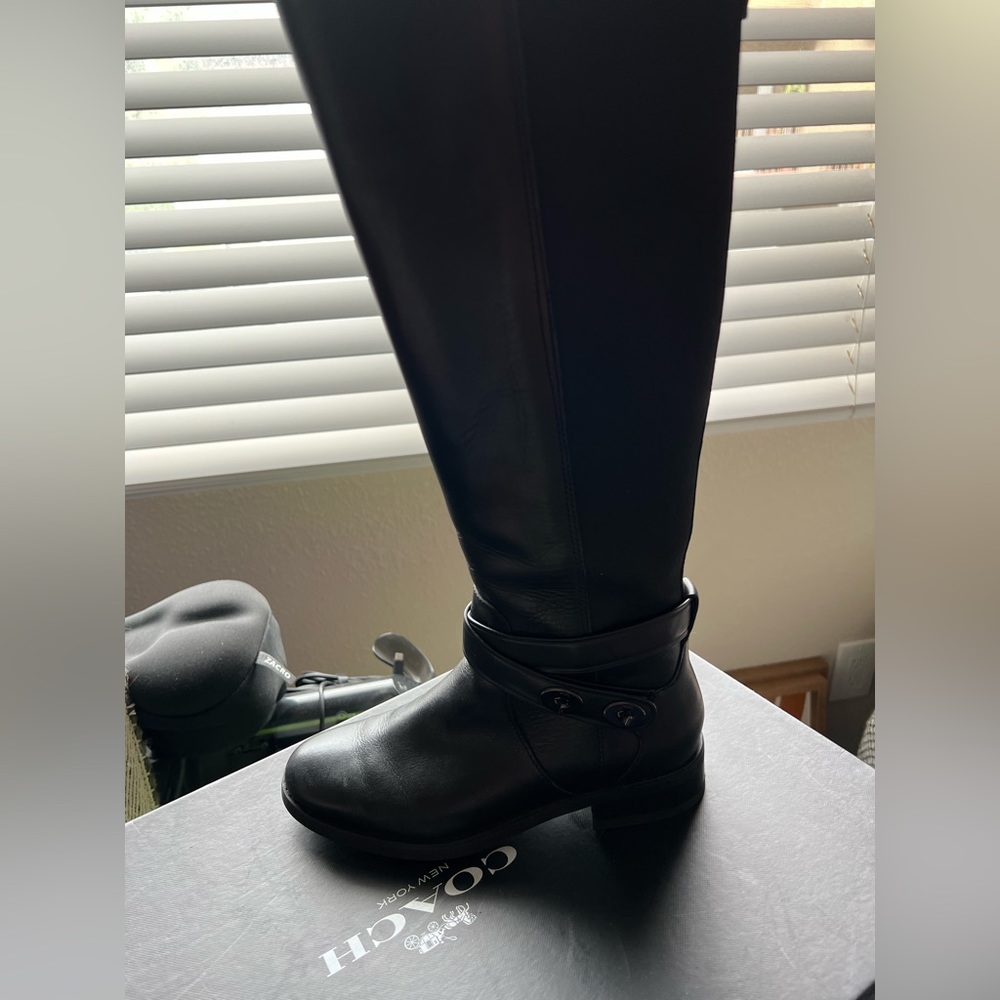 Black Coach below the knee boots